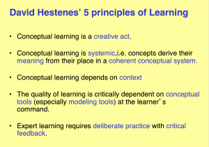 Hestenes on Conceptual Learning 1