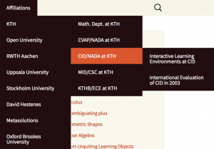 Affiliations (CID:NADA:KTH)