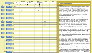 Corona time line (PHA general recommendations 1)